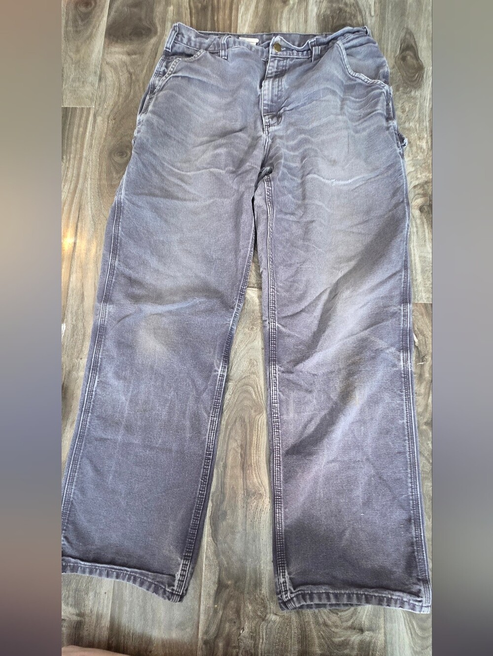 Carhartt Men's Relaxed Straight Jeans in Faded Gray 34x34